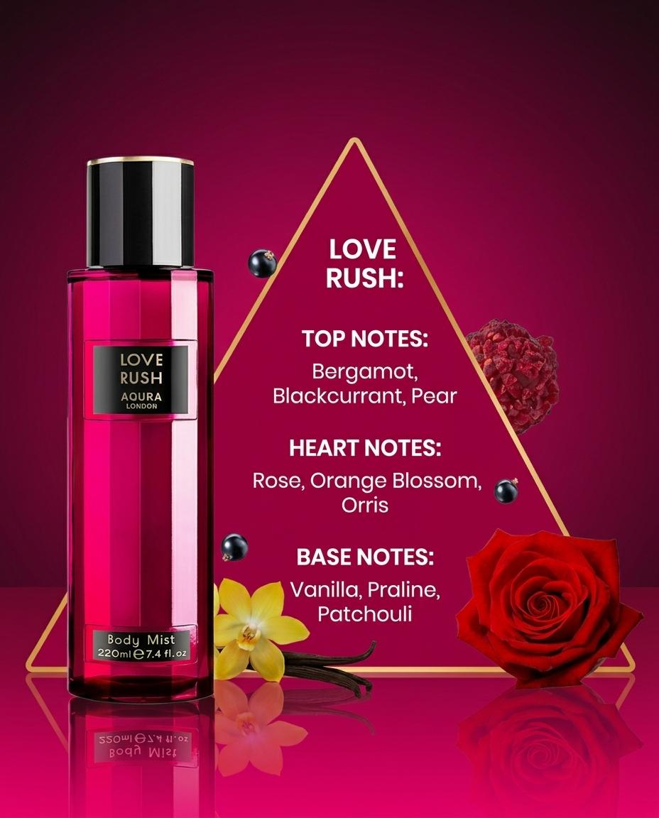 Aoura Love Rush body mist 220 ml